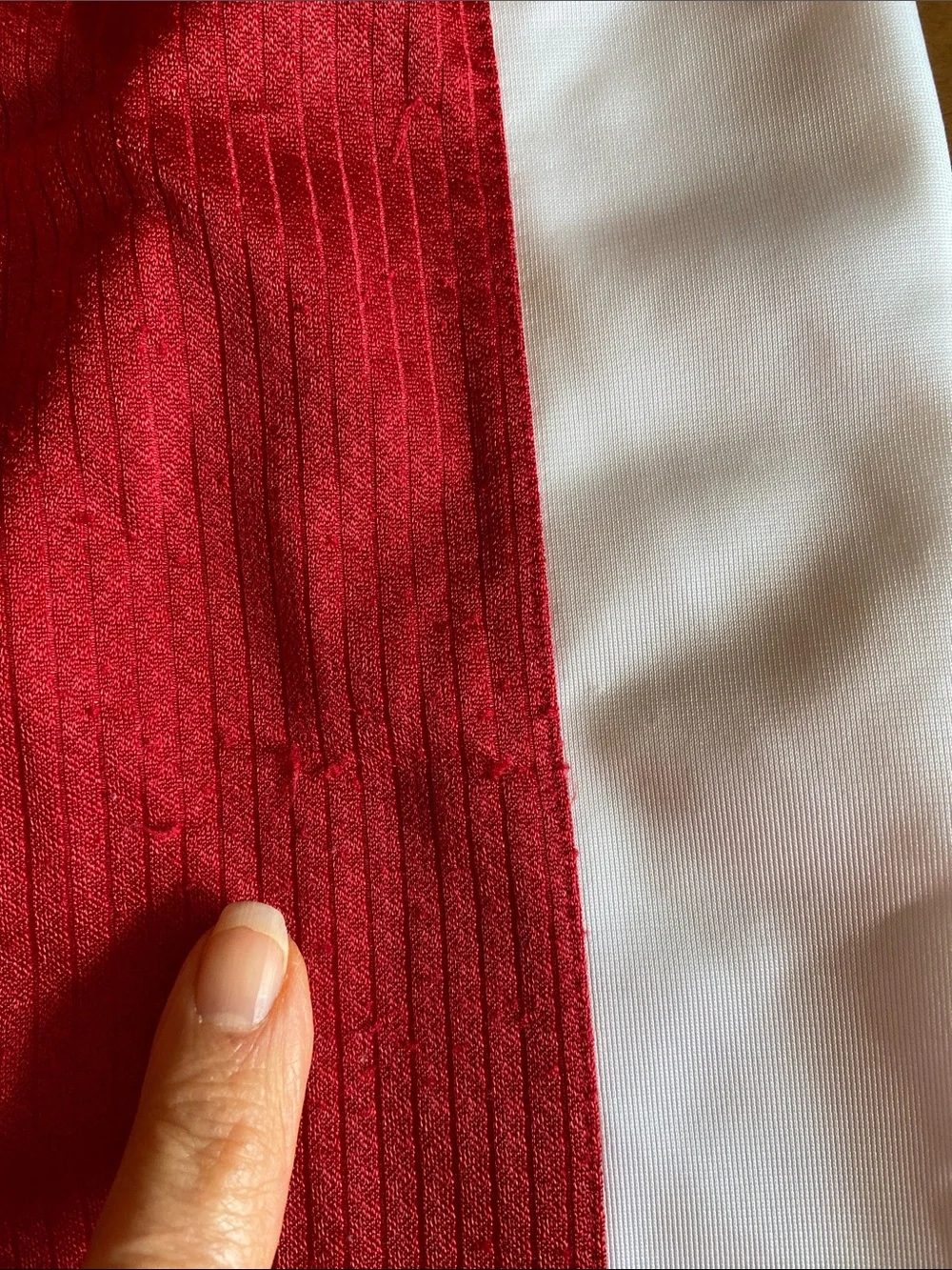 Nike Red Basketball Shorts with White Panels and Black Trim